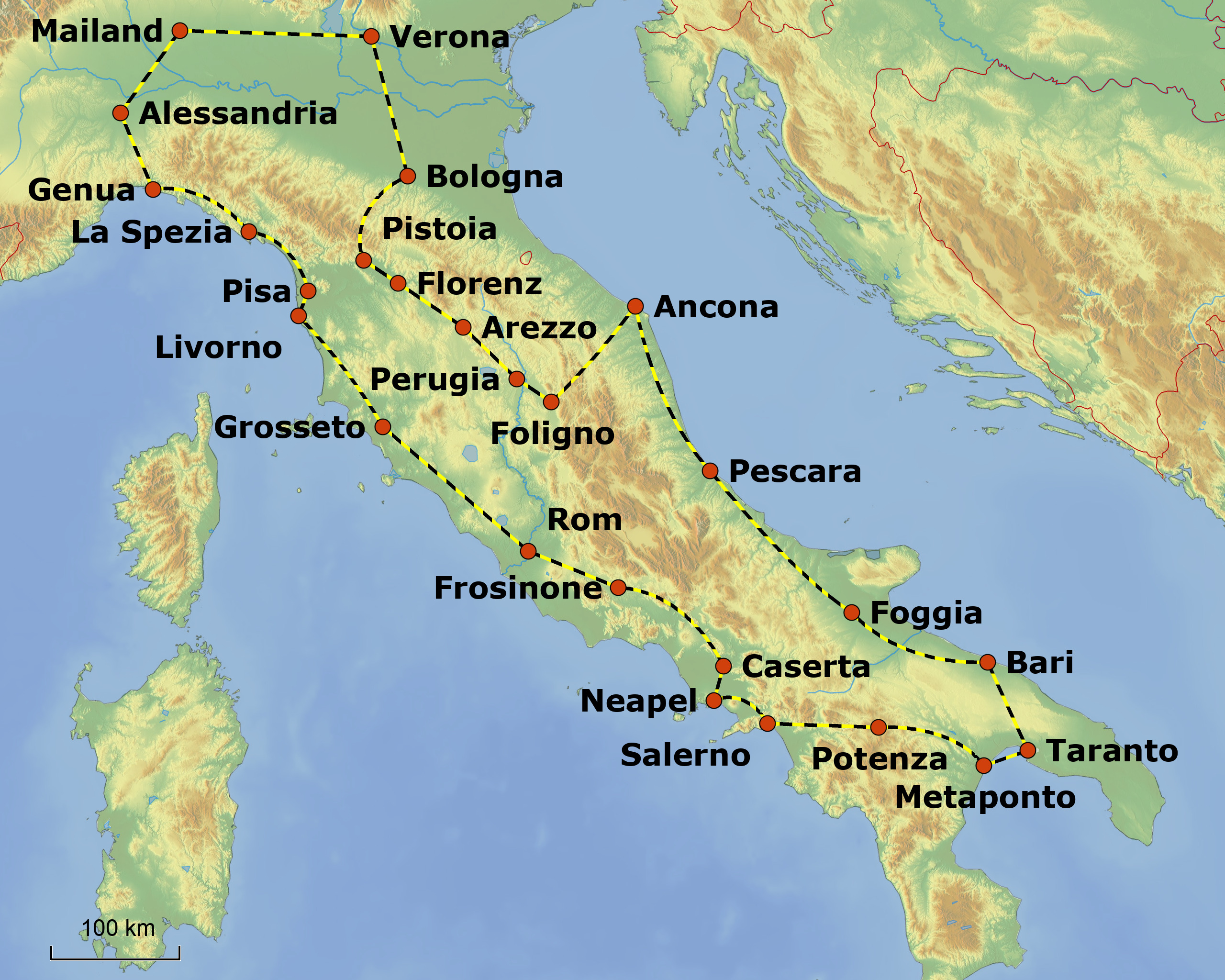 Bella-Italia-Express, Mailand, Milano, Rom, Roma, Florenz, Firenze, Pisa, Schnelltriebswagen, ETR 252, Sonderzugreise, Eisenbahnreise, Zugreise, Bahnreise, Sonderzug-Reise, Arlecchino | IGE