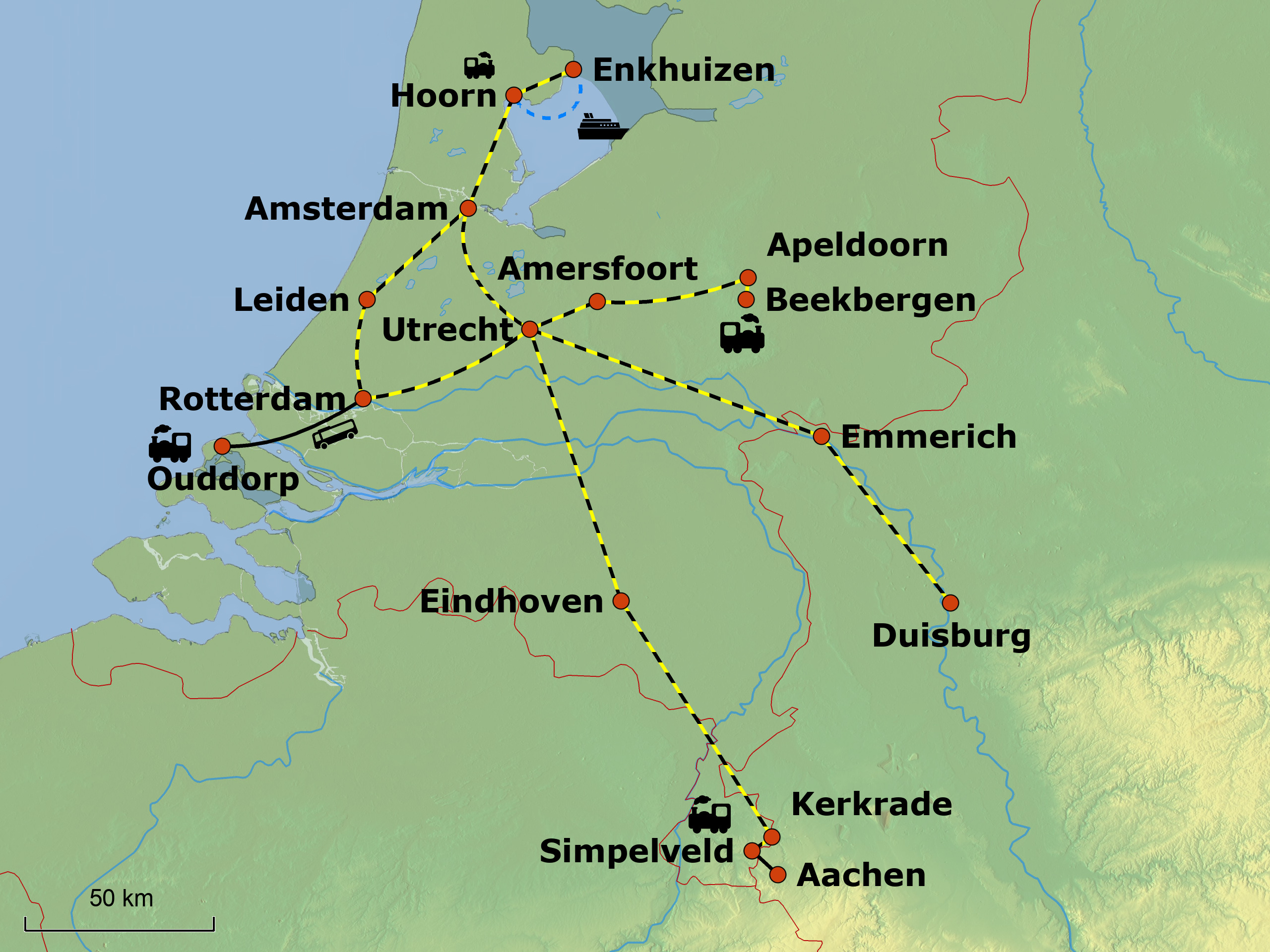 Nostalgische Schienenkreuzfahrt mit dem Triebwagen Jaap. Auergewhnlichen Dampf-Museumszgen sowie das Dampffestival Terug naar Toen  Zurck nach Damals IGE. Triebwagensonderfahrt, Bahnreise, Zugreise, Eisenbahnreise | IGE