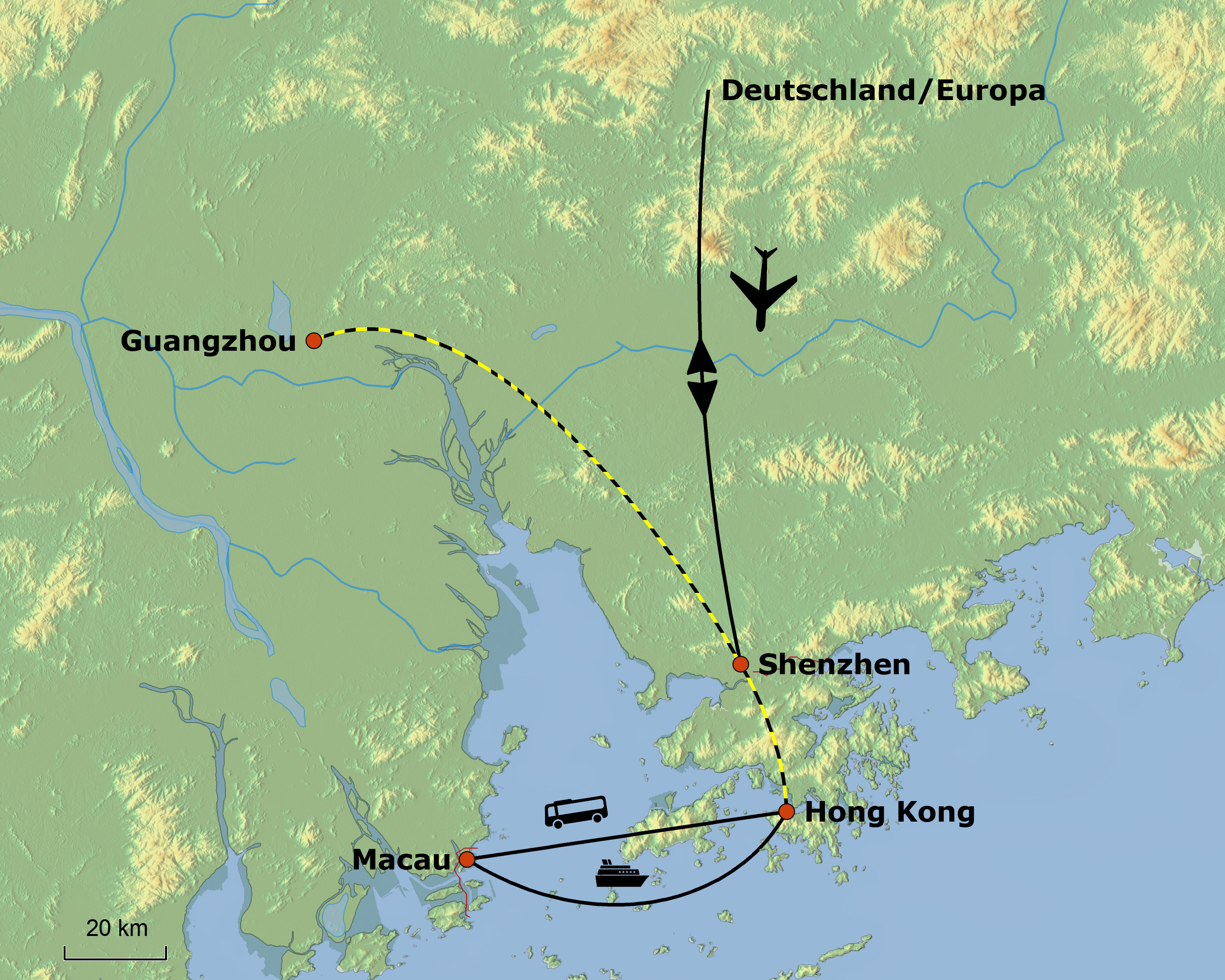 Reisebild Landkarte