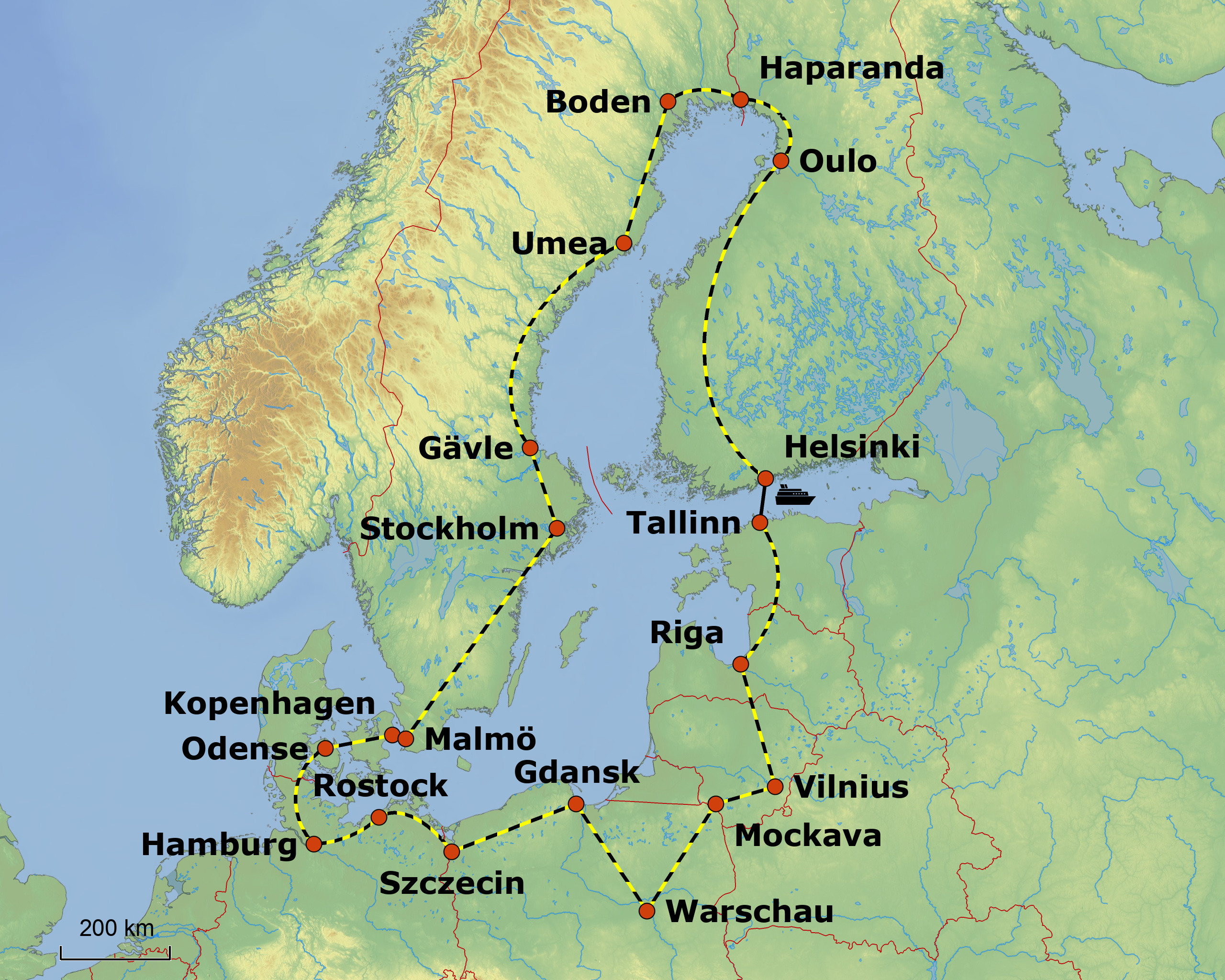 Reisebild Landkarte