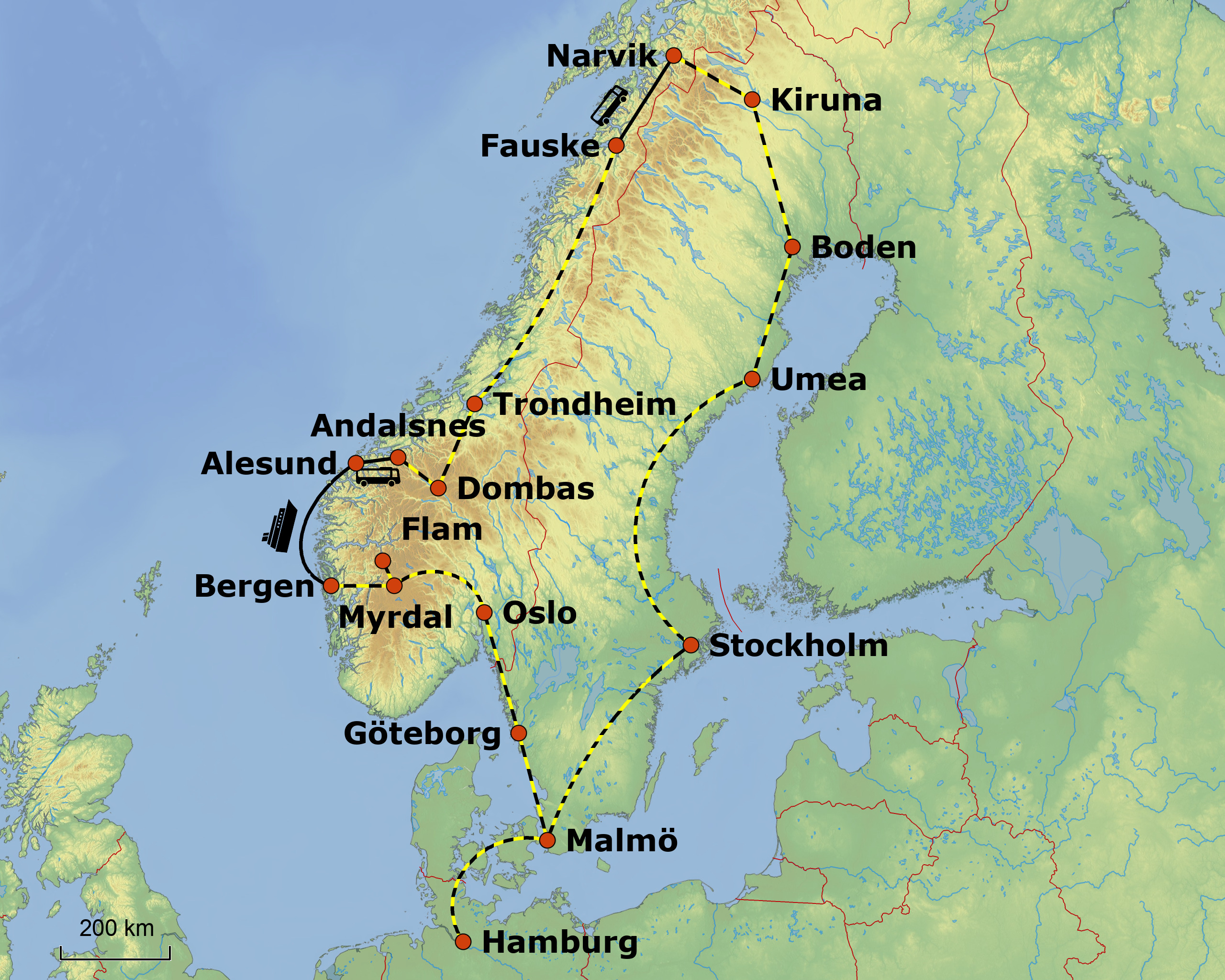 Reisebild Landkarte