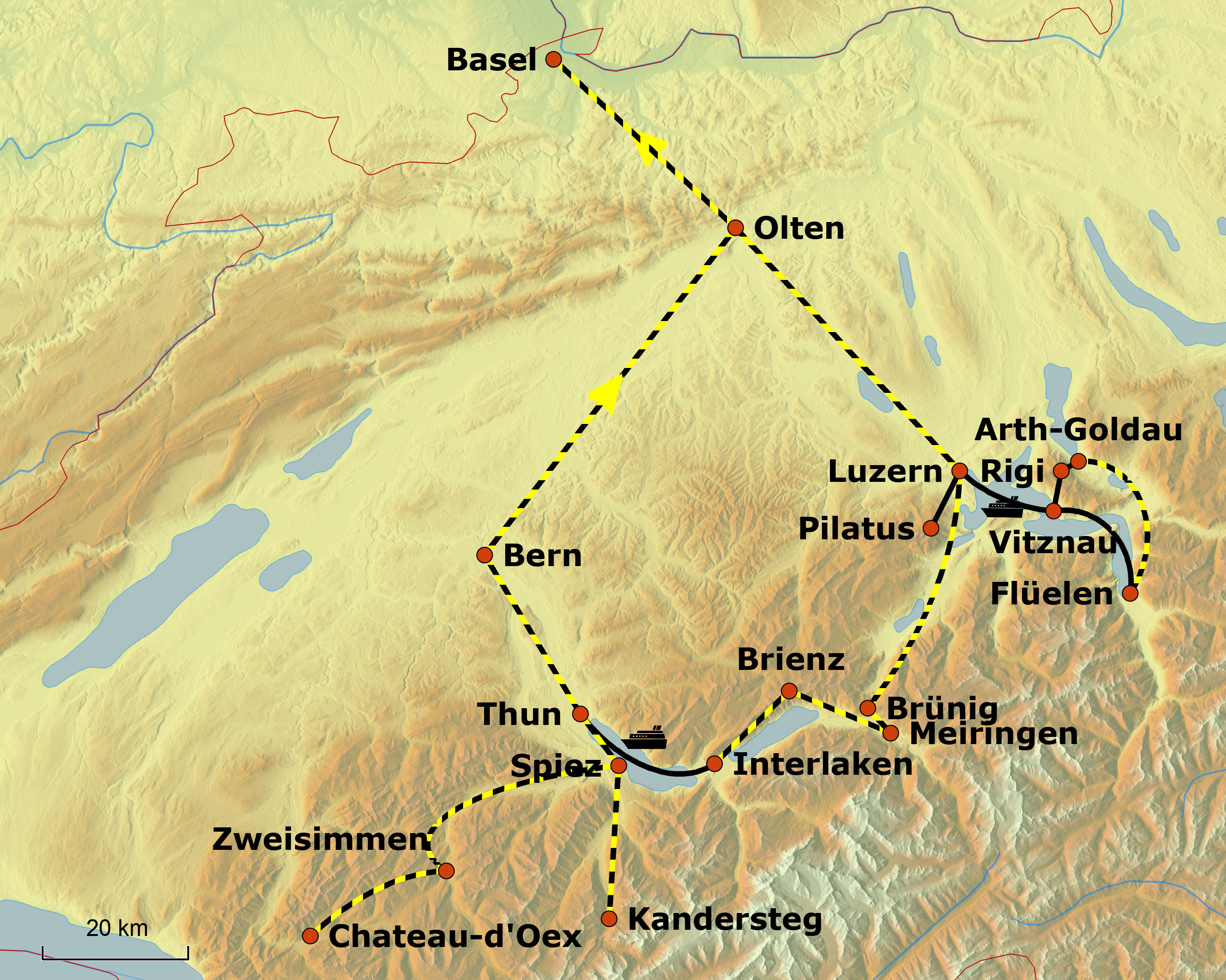 Reisebild Landkarte